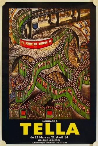 Affiche tella 1984 exposition - tella,