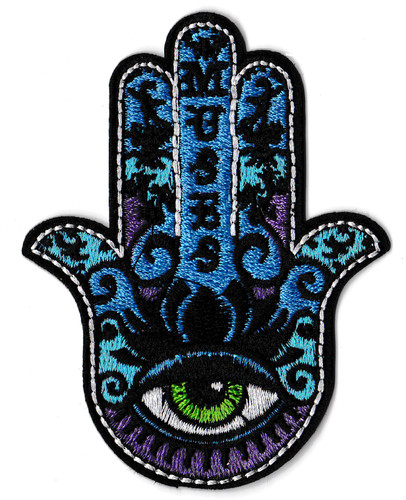 écusson patche khamsa main - khamsa,