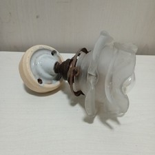 Porcelain wall lamp tulip glass paste complete flower to clean