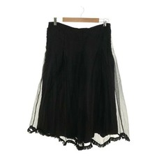 jupe by jackie joop silk tulle docking layered skirt 3 black women Used KLDR-0