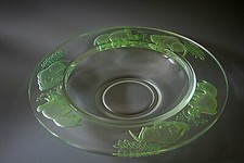 BOL / ASSIETTE EN VERRE ART DECO VERLYS