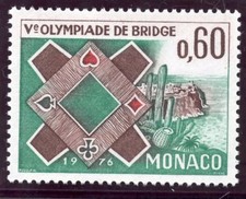 STAMP / TIMBRE DE MONACO  N° 1052 ** TABLE DE BRIDGE
