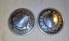 ORIGINAUX BOUTONS DE MANCHETTES EN ARGENT AVEC DES PIECES DE MONNAIES ANCIENNES