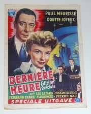 Derniere heure Paul Meurisse Odette Joyeux affiche cinema originale
