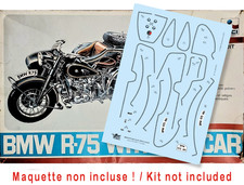 [FFSMC Productions] Decals BMW R75 civile avec sidecar (black stripes) 1/9 scale
