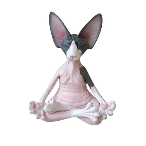 Figurine chat bouddha - chat,