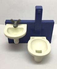 PLAYMOBIL (K1152) POLICE - toilet sink holder blue commissariat 3988 3254