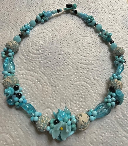 Collier ancien perles pâte - collier, de