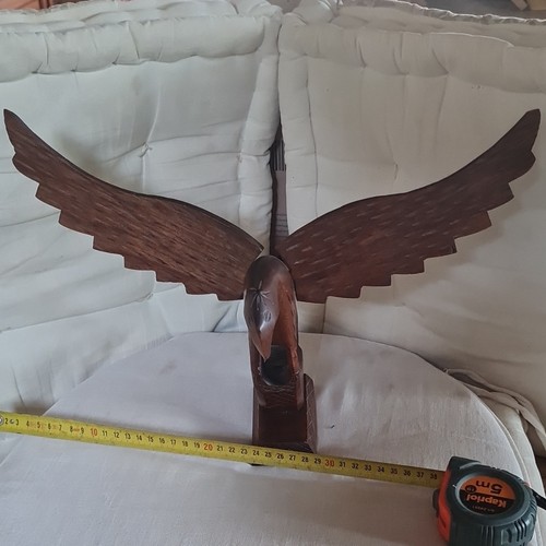 Sculpture bois aigle - bois,