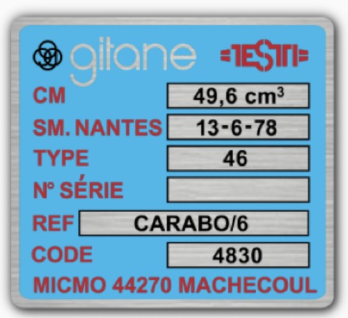 Autocollant gitane testi - autocollant,