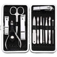 Kit Manucure Pedicure,12 en 1 Kit Manicure Ongle Complet Professionnel, Trous...