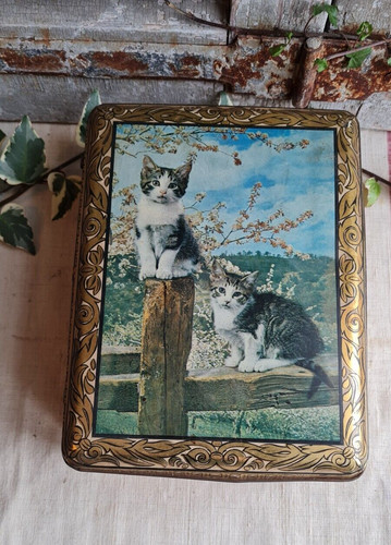 Ancienne boite fer decor - fer, de