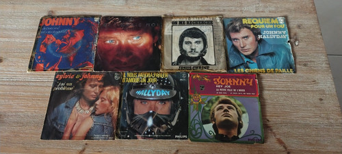 Lot vinyles 45t johnny - lot, 7