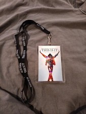 Michael Jackson Tour THIS IS IT Lanyard & Laminated Movie Card Pass 2009 ! Rare!