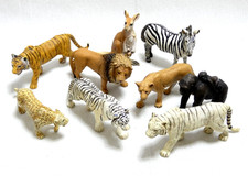 SCHLEICH LOT 9 ANIMAUX SAUVAGES D'AFRIQUE JUNGLE LION KANGOUROU GORILLE TIGRE