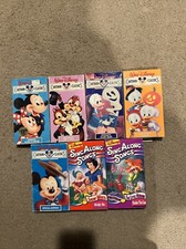 Walt Disney Cartoon Classics & Sing Along Songs By VHS Lot (7 VHS)