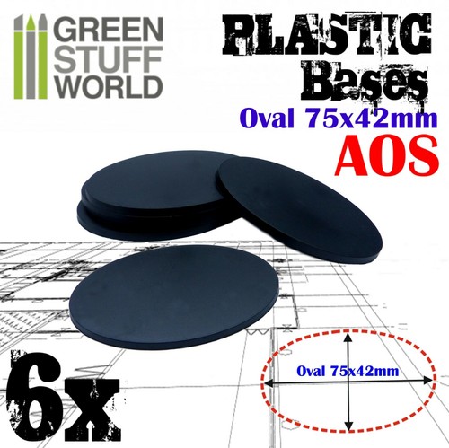 Socles plastiques ovale - 6x,