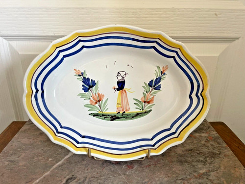 Ancien grand plat plateau - plat,