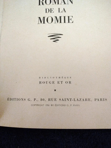 Roman momie gautier - la,