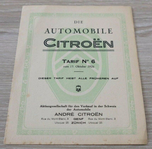 Brochure auto 1926 - 🚘,