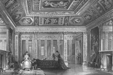 Paris LUXEMBOURG PALACE FRENCH SENATE Salle Livre d'Or, 1865 Art Print Engraving