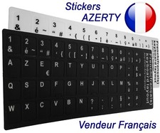 Sticker Autocollant AZERTY pour Touches de Clavier d'Ordinateur Portable