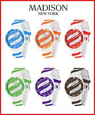 Madison New York Lolipop Montre en Silicone Femme Caoutchouc Type Coloré,Coloré