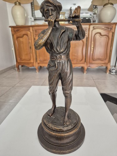 Ancienne statue bronze - statue, en