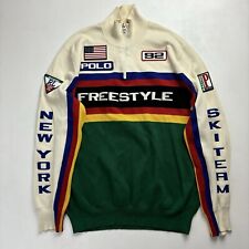Polo Ralph Lauren Freestyle Ski USA 1/4 Zip Jumper Alpine Racing 1992 Retro L