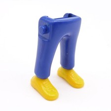 40019 Playmobil Paire de Jambes Bleu Foncé Baskets Jaunes