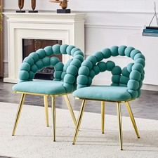 Set of 2 Teal Puffy Bubble