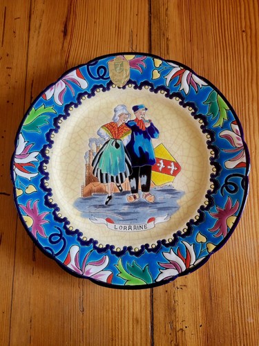 Assiette lorraine emaux art - lorraine, d'art