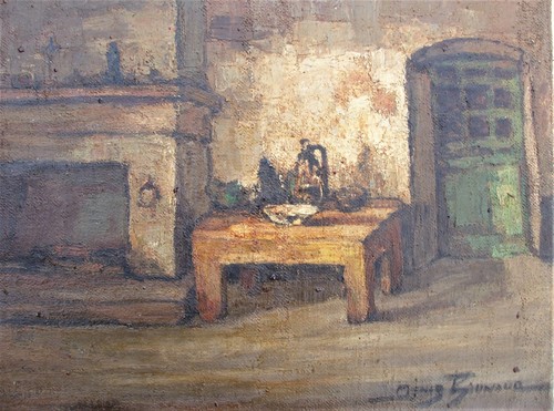 Ancienne huile sur toile