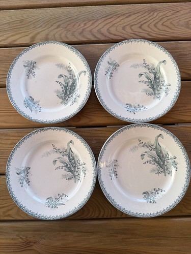 Assiettes plates terre de - 4, en