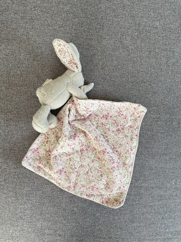 Doudou plat lapin - plat, fleurs