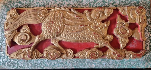 Panneau bois sculpté chinois - panneau,