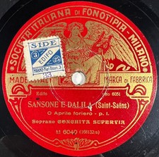 Conchita Supervia : Sansone e dalila RARE DISQUE 78 TOURS RPM 10" FONOTIPIA 6040