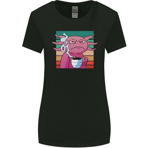Axolotl grinçant avec café - axolotl,