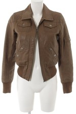 Veste en cuir Dames Veste T EU 34 brun Look de motard