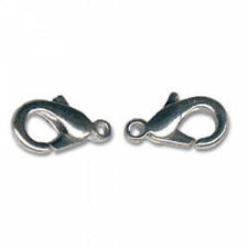 10 FERMOIRS MOUSQUETON VIEL ARGENT  12.5 x 6 mm