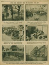 Antique document on the front of the Belgian army 1916 from magazine