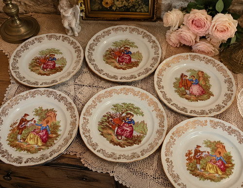 Lot assiettes plates - de, 6