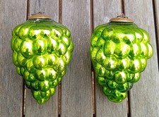 2 Boules Noël Ancienne Grappe