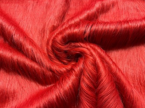 Tissu fausse fourrure - tissu, rouge
