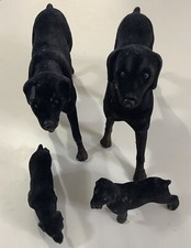 Vintage Group Of 4 of  Black Family Doberman  Figurines
