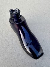 N. Antoine: Rare Antique Shoe Shaped Glass Inkwell Inkwell