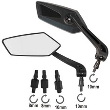 Miroir Retroviseurs Couple Moto Scooter Custom A-Pro Chrome Adaptateur