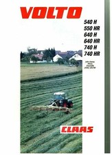 Claas Volto Rotary Tedders 540 550 640 740 H brochure/brochure HR 1996 5488E
