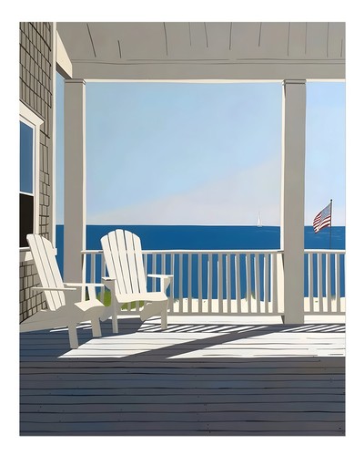 Véranda côtière vue - , art
