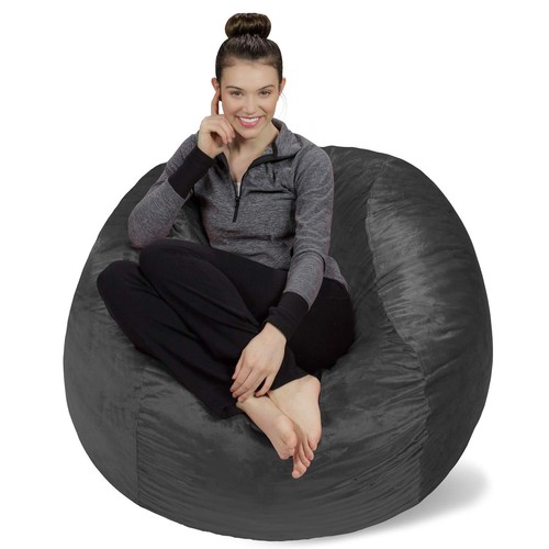 Pouf géant sofa sack gris - sofa, en
